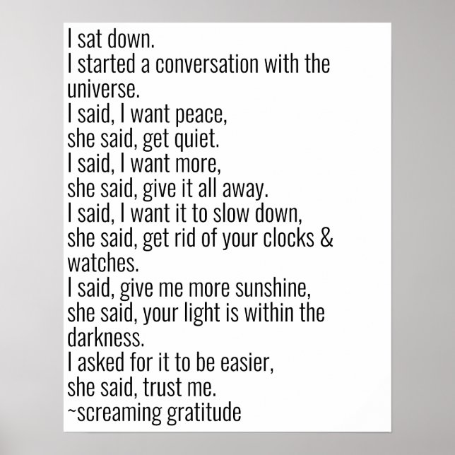 Poster Conversa com o Universo (Frente)