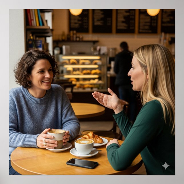 Poster Conversação de Café (Frente)