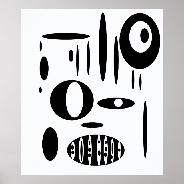 Poster Conversação do Cirkel Preto e Branco (Frente)