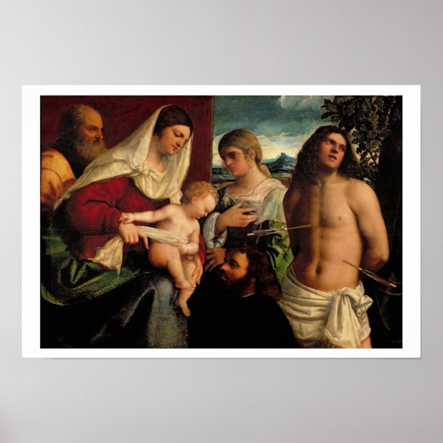 Poster Conversação Sacra com SS. Catherine, Sebastian (Frente)