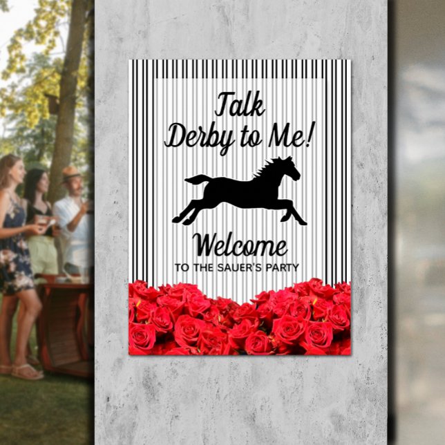 Poster Converse Derby para Mim Racecavalo Bem-vindo (Talk Derby to Me Racehorse Welcome Poster - INSTANT DOWNLOAD and/or PRINTED)