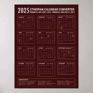 Poster Conversor de Calendário Etíope 2025