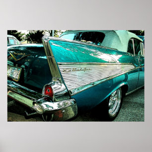 Poster Convertible 1957 do Bel Air de Chevrolet