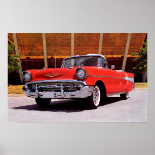 Pôster Convertible 1957 do Bel Air de Chevrolet