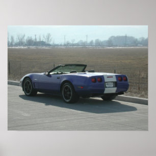 Poster Convertible 1996 grande do esporte de Chevrolet
