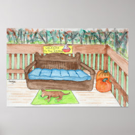 Poster Convés com Cachorro - Bem-vindo à Ilha