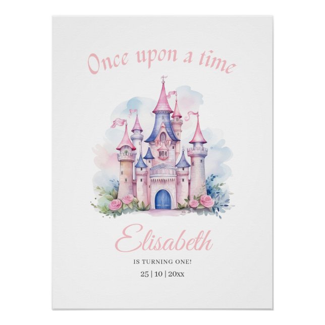 Pôster Convidado de aniversário da Princesa 1rua (Frente)