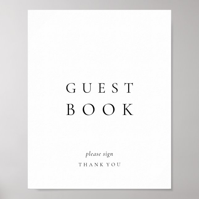 Poster Convidado de Casamento Simples Minimalista Limpo (Frente)