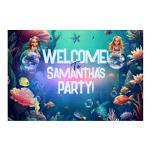 Convite de aniversário de Sereia