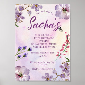 Poster Convite de Aniversário Personalizado | Aniversário