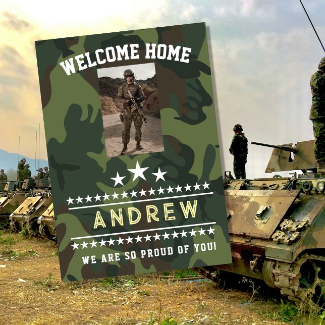 Poster Convite de Boas-Vindas Militar em Casa – Guarda Na (Criador carregado)