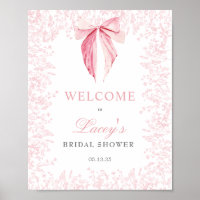 convite de chá de bebê com laço rosa