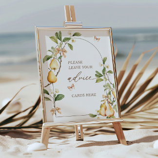 Poster Convite de Chá de Noiva Pérola Perfeita Par Floral