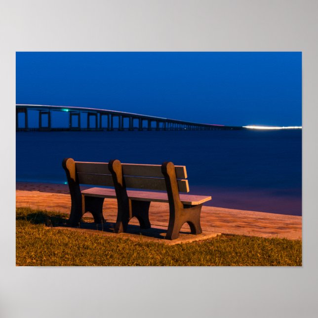 Poster Convite Noturno Bench Para Sentar (Frente)