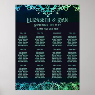Poster Convite para Casamento de Locais Elegante