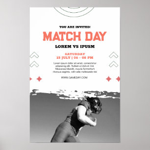 Poster Convite para Festa de Observação de Futebol Dia de