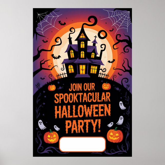 Poster Convite para Vazios de Halloween (Frente)