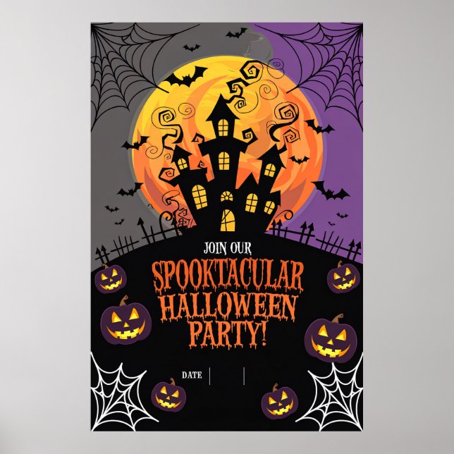 Poster Convite para Vazios de Halloween (Frente)