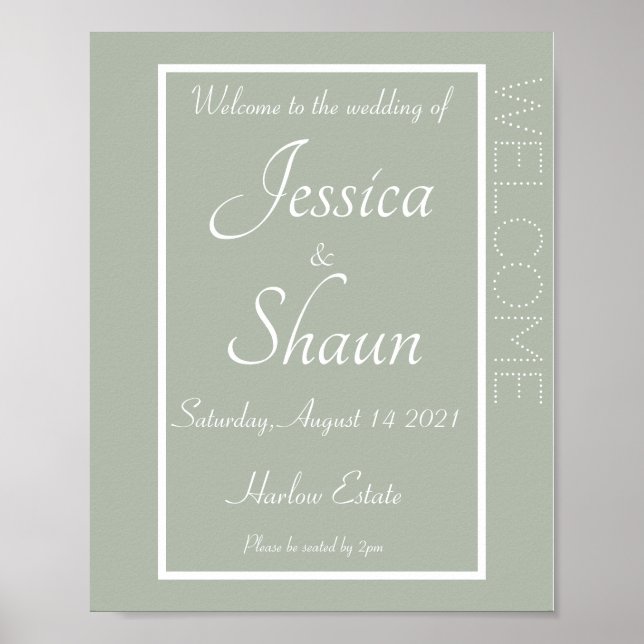 Poster Convite Simples Moderno Cartaz Sage (Frente)