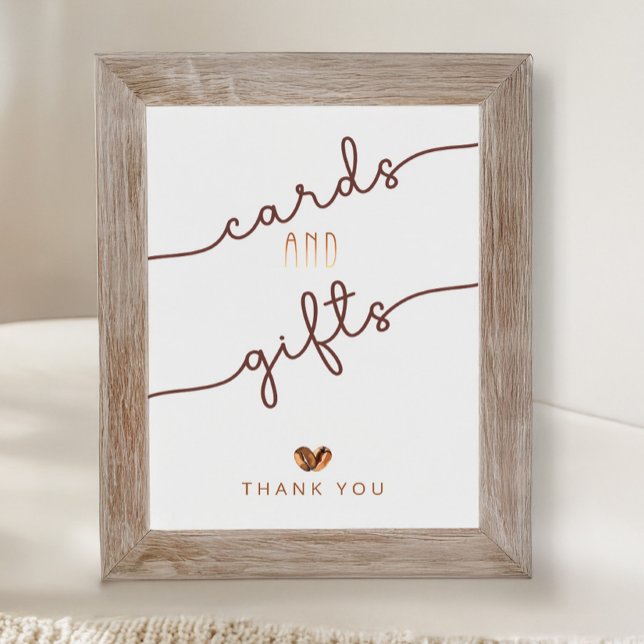 Poster Convites e Decoração para Chá de Noiva Love Is Bre (Cards & Gifts Sign)