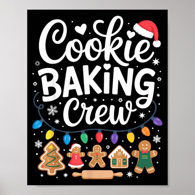 Poster Cookie Baking Crew Holiday Squad Gingerbread Chris (Frente)