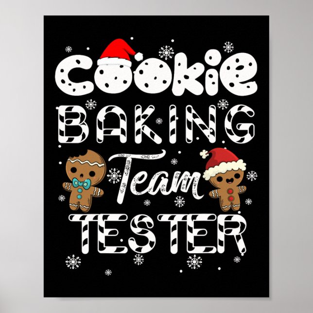 Poster Cookie Baking Team Tester Gingerpão Natal (Frente)