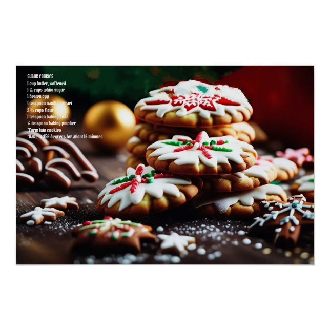 Pôster Cookie de Natal (Frente)