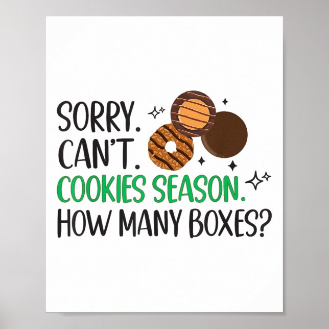 Poster Cookie Er Scout for Girls Desculpe não poder cozin (Frente)