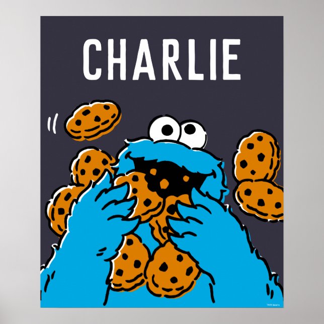 Poster Cookie Monster Eating All the Cookies (Frente)