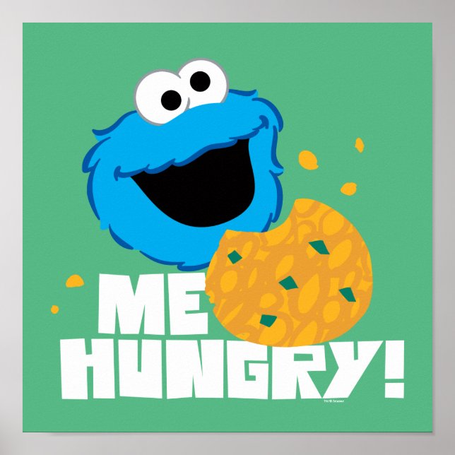 Poster Cookie Monster | Me Hungry! (Frente)