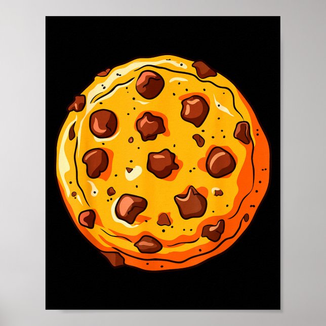 Poster Cookie Shirt Men Women Kids Chocolate Chip Cookie  (Frente)