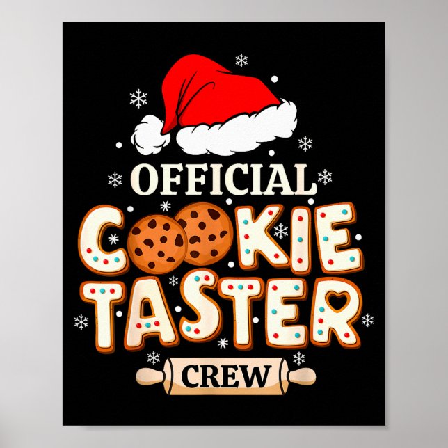 Poster Cookie Taster Crew, Funny Christmas Baking Team  (Frente)