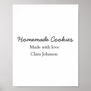 Poster Cookiers caseiros adicione seu nome de texto jogan