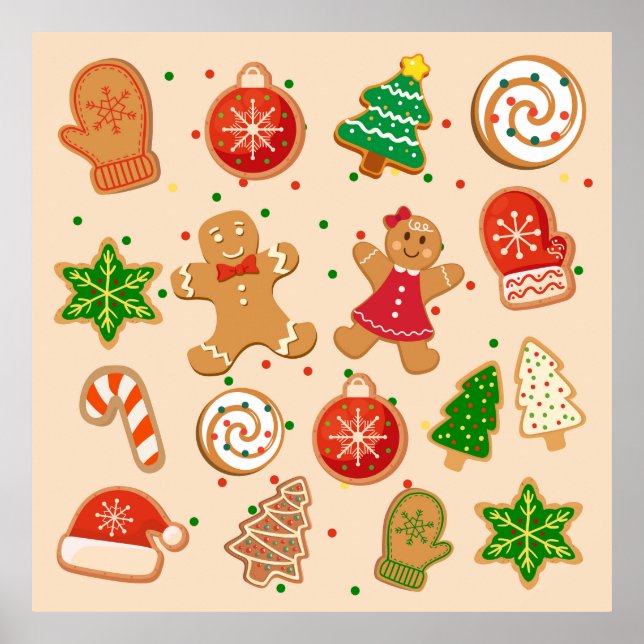 Poster Cookies de Natal (Frente)