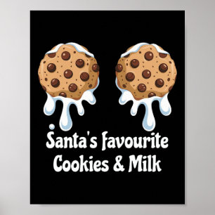 Poster Cookies Favoritos Dos papais noeis E Leite De Mama