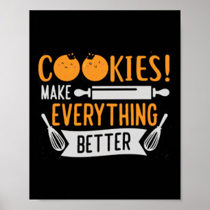 Poster Cookies Melhoram Tudo Fazendo Cozinhar Com O Pão