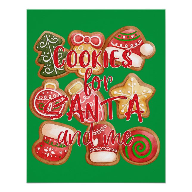 Pôster Cookies Para Papais noeis E Para Mim - Natal (Frente)