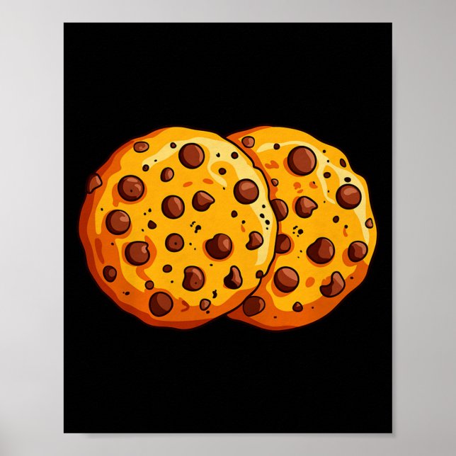 Poster Cookies Shirt Men Women Kids Chocolate Chip Cookie (Frente)