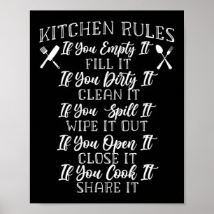 Poster Cooking Kitchen Chef Kitchen Rules If You Empty It