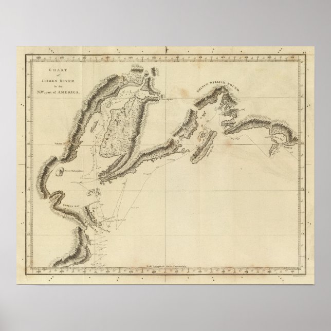 Pôster Cooks River (Alasca) (Frente)