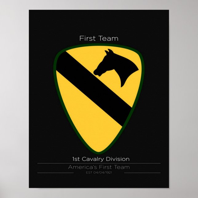 Poster cool 1st Cavalry Division (Frente)