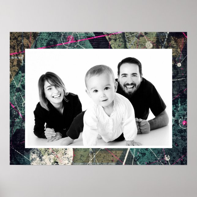 Poster Cool Abstract Graffiti Art Geometic Custom Photo (Frente)