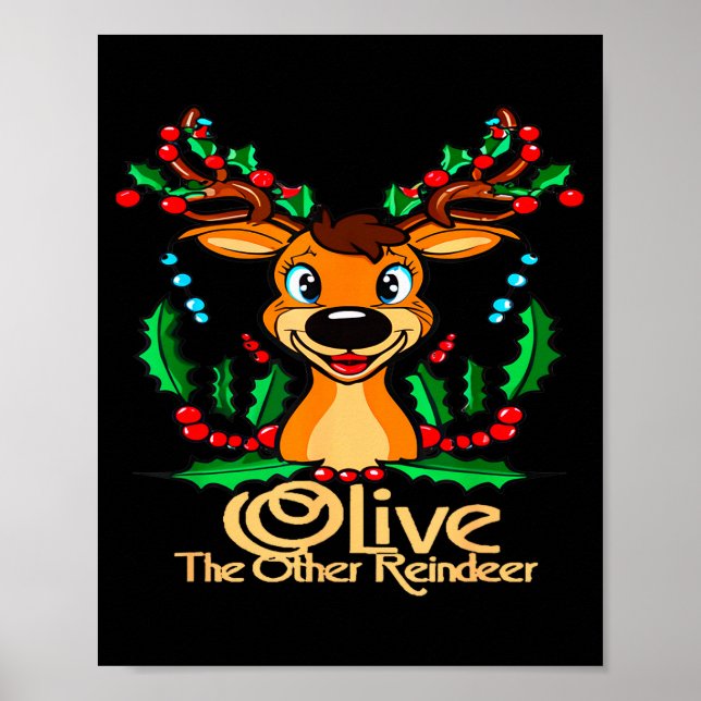 Poster Cool Animal Designs And More Olive The Other Reind (Frente)