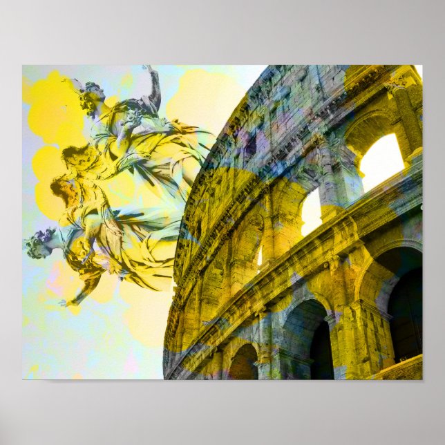 Poster Cool art of Rome elements in trendy way (Frente)