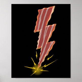 Poster Cool Bacon Design For Men Women Kids Meat Food Bac