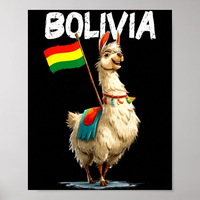 Poster Cool Bolivian Llama Costume For Bolivia Lovers  (Frente)