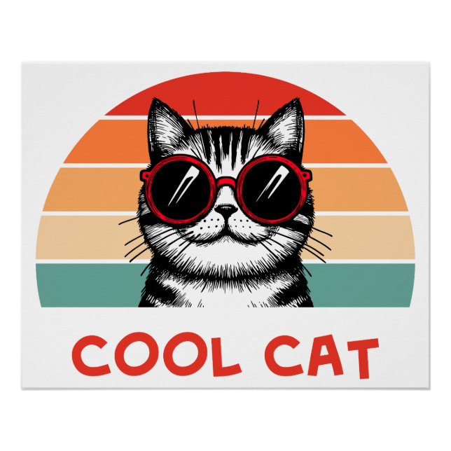 Pôster Cool cat 2 (Frente)