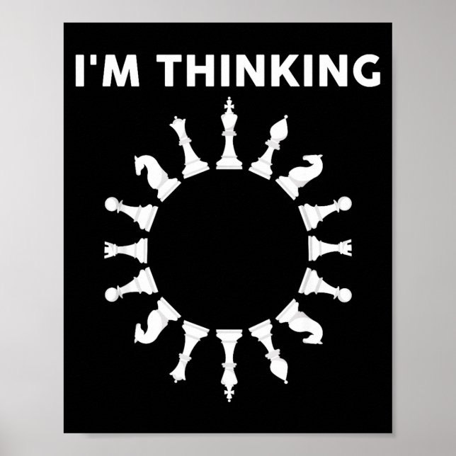 Poster Cool Chess Art For Men Women Kids Chess Player Che (Frente)