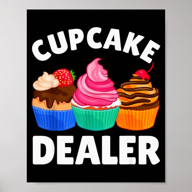 Poster Cool Cupcake Costume For Men Women Baking Cupcake  (Frente)