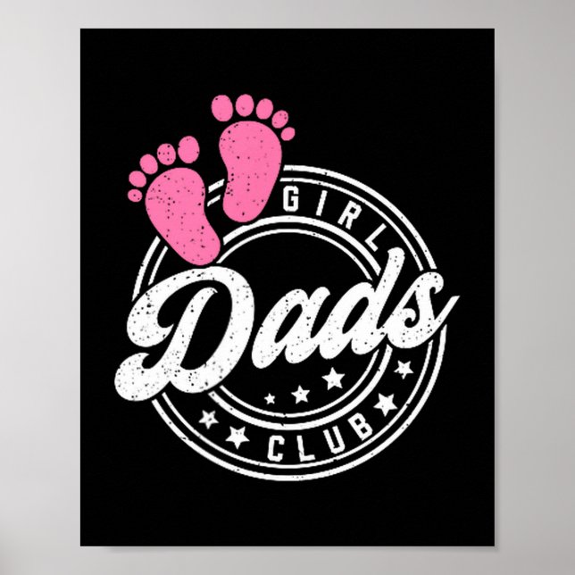 Poster Cool Dads Club Father's Day From Daughter Funny Da (Frente)